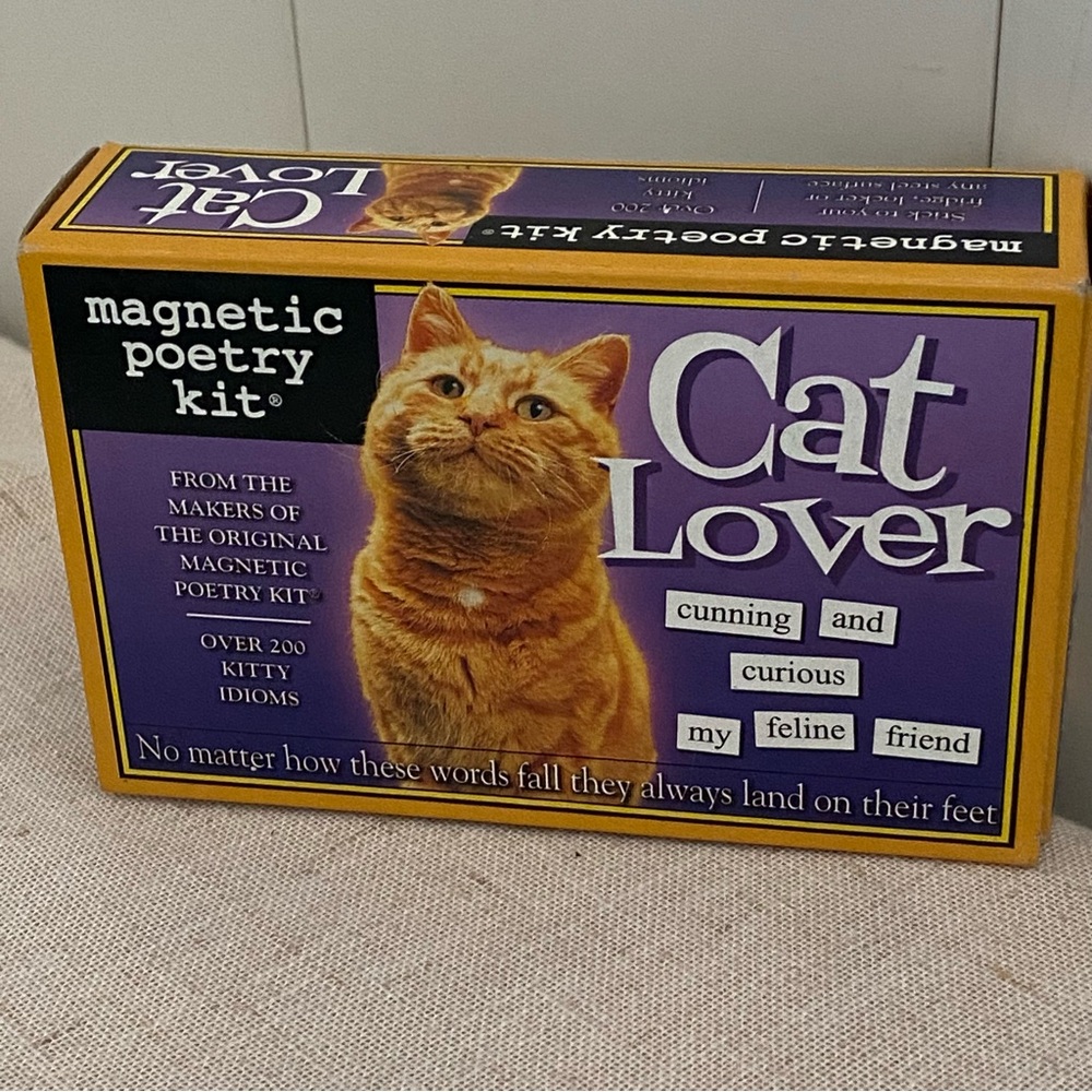 Cat Lover Magnetic Poetry Kit 200 cat themed word tiles magnets cat words